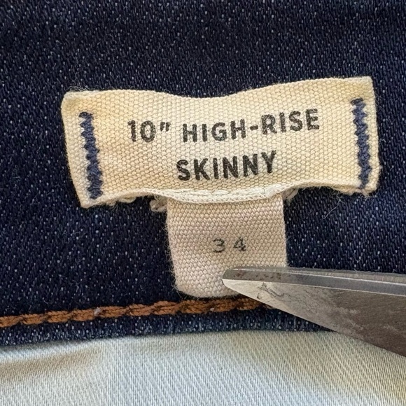 MADEWELL Jeans High Rise Skinny Dark Wash Size 34 - Picture 5 of 15